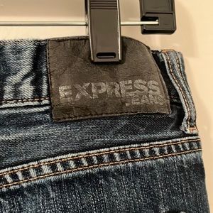 Express Jeans 34/30.  Born/ Bred Faded Blue. Has distress look.